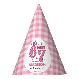 Funny 7th Birthday | “I Was 6, Now 7” Party Feesthoedjes