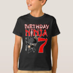 Funny 7th Birthday Ninja 7 Year Old Giften for Kid T-shirt<br><div class="desc">Grappig blije verjaardag ninja shirt 7 jaar oud maakt een perfect cadeau voor een negja-feest van zeven jaar oud voor de viering van de verjaardag van kinderen. Cool novelty ninja cadeautjes voor jongens en meisjes van 7 jaar passen perfect bij een kind dat de wereld van ninjutsu chakra-strijder leuk vindt....</div>