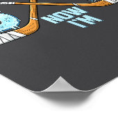 Funny 7th Hockey Birthday Boy I Was 6 Now I'm 7 Ye Poster (Hoek)