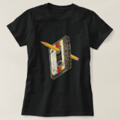 Funny 80s 90s Cassette Pencil  Rewind voor W T-shirt (Design voorkant)