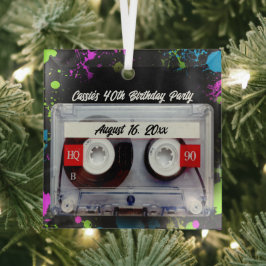 Funny 80s Cassette Mixtape Keepomwille Memory Glas Ornament