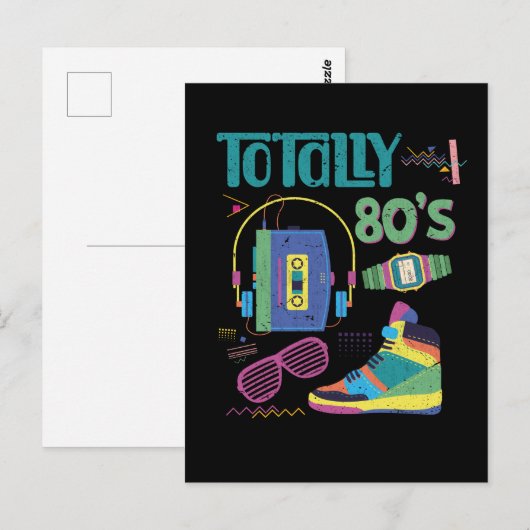 Funny 80s Music Old School 1980s Party Briefkaart (Voorkant / Achterkant)