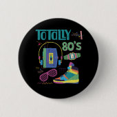 Funny 80s Music Old School 1980s Party Ronde Button 5,7 Cm (Voorkant)