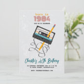 Funny 80s Muziek Retro Cassettebandje 40e Verjaard Kaart (Staand voorkant)