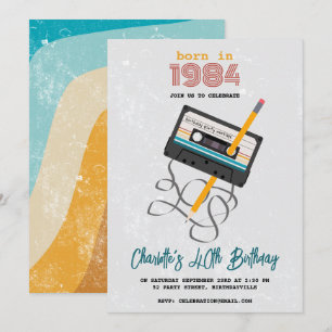 Funny 80s Muziek Retro Cassettebandje 40e Verjaard Kaart