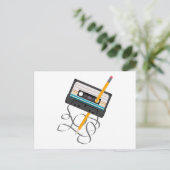 Funny 80s Muziek Retro Cassettebandje Feestdagenkaart (Staand voorkant)