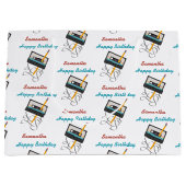 Funny 80s Muziek Retro Cassettebandje Verjaardagsn Groot Cadeauzakje (Voorkant)