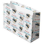 Funny 80s Muziek Retro Cassettebandje Verjaardagsn Groot Cadeauzakje (Voorkant Gekanteld)