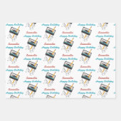 Funny 80s Muziek Retro Cassettebandje Verjaardagsn Inpakpapier Vel (Voorkant 2)