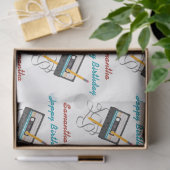 Funny 80s Muziek Retro Cassettebandje Verjaardagsn Tissuepapier (Geschenk)