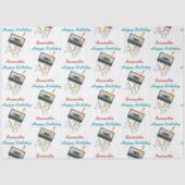 Funny 80s Muziek Retro Cassettebandje Verjaardagsn Tissuepapier (Voorkant)