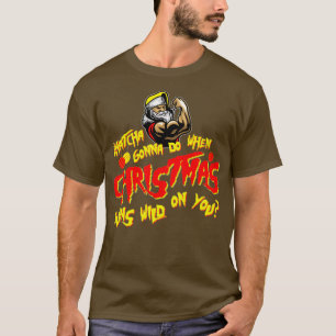 Funny 80s Pro Wrestling Kerstmis Whatcha doet het T-shirt