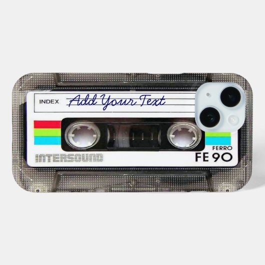 Funny 80s Retro Music Cassettebandje Case-Mate iPhone Case (Achterkant (horizontaal))
