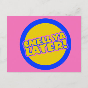 Funny 80s slang briefkaart