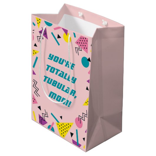 Funny 80s Slang Moederdag Medium Cadeauzakje (Achterkant Gekanteld)