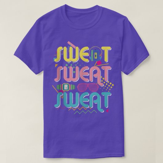 Funny 80's Workout Sweat Sweat 80's Gym T-shirt (Design voorkant)
