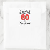 Funny 80ste jarige design rechthoekige sticker (Tas)