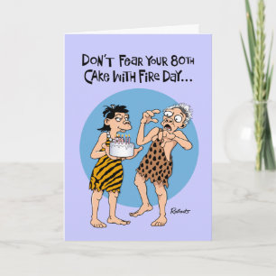 Funny 80th Birthday Card for Men Kaart