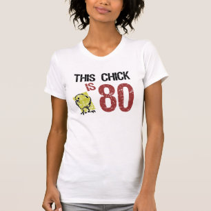 Funny 80th Birthday, dames T-shirt