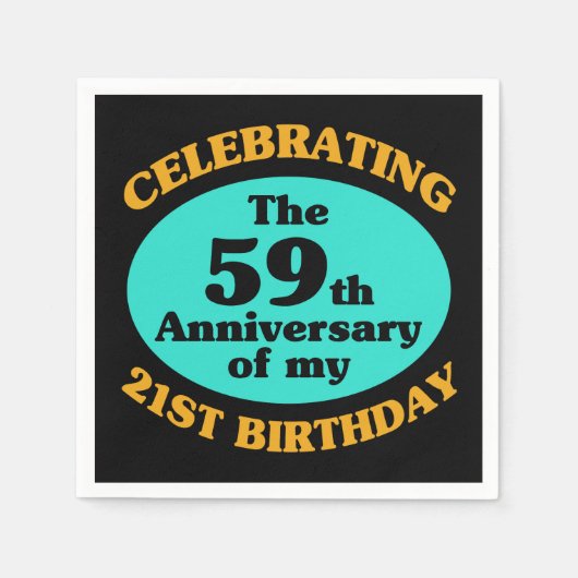 Funny 80th Birthday Gag Gift Servet (Voorkant)