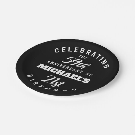 Funny 80th Birthday, gepersonaliseerd Papieren Bordje (Gekanteld)