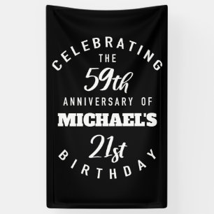 Funny 80th Birthday, gepersonaliseerd Spandoek