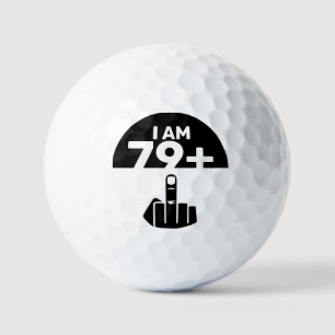 Funny 80th Birthday Gift, 79 plus één Golfballen