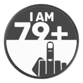 Funny 80th Birthday Gift, 79 plus één Hockey Puck (Voorkant)