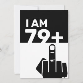 Funny 80th Birthday Gift, 79 plus één Kaart