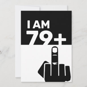 Funny 80th Birthday Gift, 79 plus één Kaart