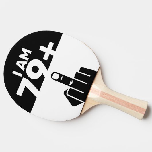 Funny 80th Birthday Gift, 79 plus één Tafeltennisbatje (Zijkant)