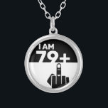 Funny 80th Birthday Gift, 79 plus één Zilver Vergulden Ketting<br><div class="desc">Een 79 plus één zilveren Ketting zou een uniek en humoristisch geschenk zijn voor iemand die 80 jaar oud wordt. Het "79 plus één"-ontwerp van de peddel speelt op de leeftijd van de verjaardagspersoon, met het schaakbordpatroon dat een leuk en speels element toevoegt. De 79 Plus One Checker Pickleball Paddle...</div>
