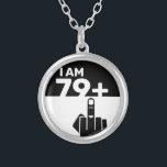 Funny 80th Birthday Gift, 79 plus één Zilver Vergulden Ketting<br><div class="desc">Een 79 plus één zilveren Ketting zou een uniek en humoristisch geschenk zijn voor iemand die 80 jaar oud wordt. Het "79 plus één"-ontwerp van de peddel speelt op de leeftijd van de verjaardagspersoon, met het schaakbordpatroon dat een leuk en speels element toevoegt. De 79 Plus One Checker Pickleball Paddle...</div>