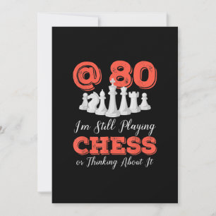 Funny 80th Birthday Gift - 80-jarige Chess Queen Feestdagenkaart