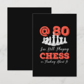 Funny 80th Birthday Gift - 80-jarige Chess Queen Kaart (Voorkant / Achterkant)
