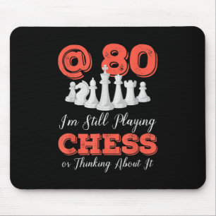 Funny 80th Birthday Gift - 80-jarige Chess Queen Muismat