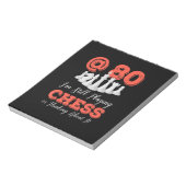Funny 80th Birthday Gift - 80-jarige Chess Queen Notitieblok (Linkerzijde)
