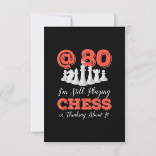 Funny 80th Birthday Gift - 80-jarige Chess Queen RSVP Kaartje