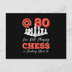 Funny 80th Birthday Gift - 80-jarige Chess Queen Uitnodiging Briefkaart