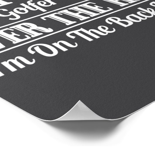 Funny 80th Birthday Gift This Golfer Is Not Over  Poster (Hoek)