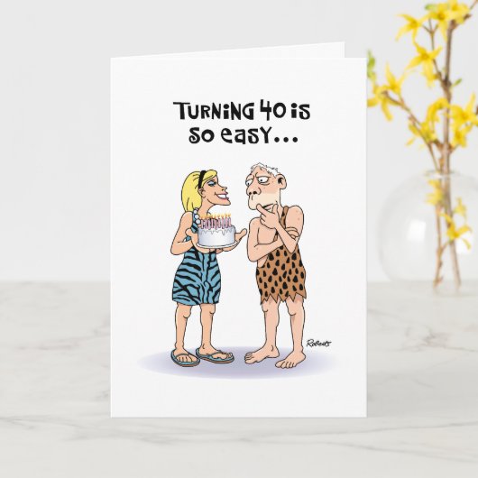 Funny 80th Birthday Kaart (Gele Bloem)