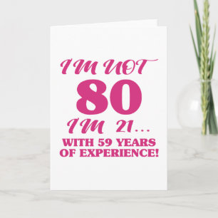 Funny 80th Birthday Kaart