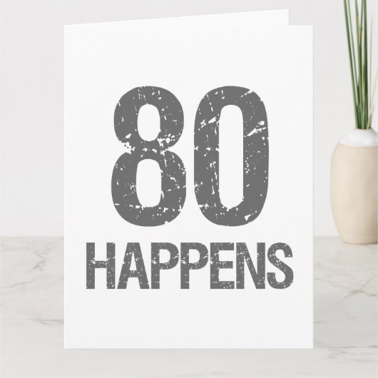 Funny 80th Birthday Kaart (Voorkant)
