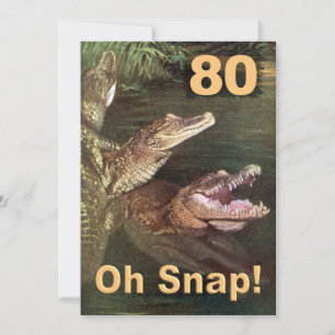 Funny 80th Birthday Party Invitations Kaart