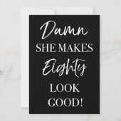 Funny 80th Birthday Party Kaart (Voorkant)