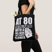 Funny 80th Birthday Poker Player 80 Year Old Tote Bag (Dichtbij)