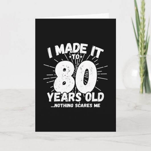 Funny 80th Birthday Quote Sarcastic 80 Year Old Kaart (Voorkant)