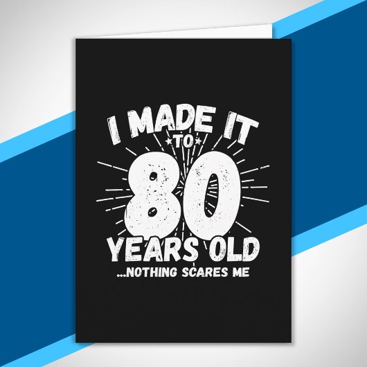Funny 80th Birthday Quote Sarcastic 80 Year Old Kaart