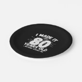 Funny 80th Birthday Quote Sarcastic 80 Year Old Papieren Bordje (Gekanteld)