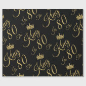 Funny 80th Birthday voor mannen Cadeaupapier (Vlak)